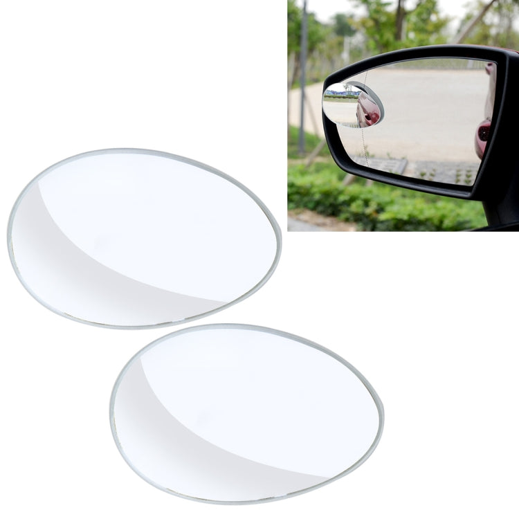 3R-055 2 PCS Car Truck Oval Blind Spot Rear View Wide Angle Mirror Blind Spot Mirror 360 Degree Adjustable Wide-angle Mirror, Size: 6.7*4.5cm, Size: 6.7*4.5cm