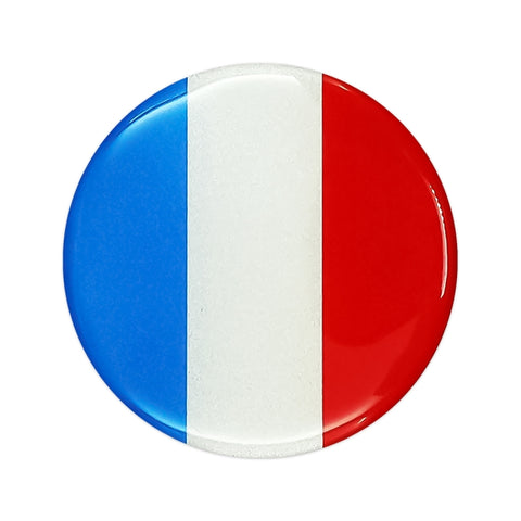 4 PCS Car-Styling France Flag Pattern Metal Wheel Hub Decorative Sticker, Diameter: 5.8cm, France Flag