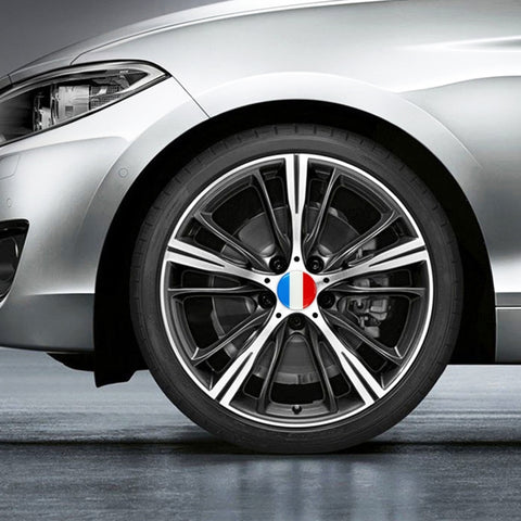 4 PCS Car-Styling France Flag Pattern Metal Wheel Hub Decorative Sticker, Diameter: 5.8cm, France Flag