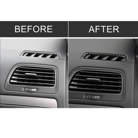 Car Carbon Fiber Air Outlet  Decorative Sticker for Volkswagen Golf 7 2013-2017, Left Drive, Air Outlet