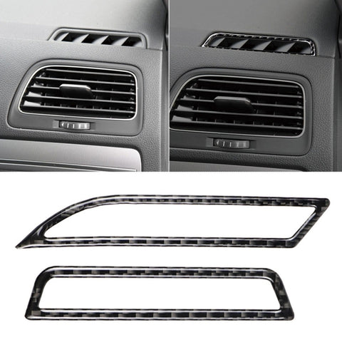 Car Carbon Fiber Air Outlet  Decorative Sticker for Volkswagen Golf 7 2013-2017, Left Drive, Air Outlet