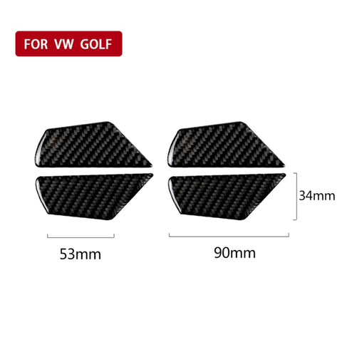 Car Carbon Fiber Door Inner Handle Wrist Panel Decorative Sticker for Volkswagen Golf 7 2013-2017, Door Inner Handle Wrist