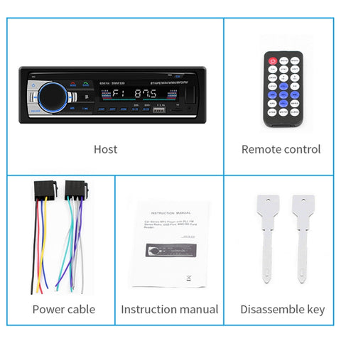 SWM-530 12V Universal Car Dual USB Charger Radio Receiver MP3 Player, Support FM & Bluetooth with Remote Control, SWM-530