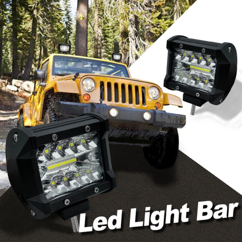 4 inch 15W 1500LM LED Strip Lamp Working Refit Off-road Vehicle Light Roof Strip Light, 4 inch 60W
