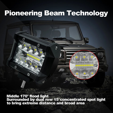 4 inch 15W 1500LM LED Strip Lamp Working Refit Off-road Vehicle Light Roof Strip Light, 4 inch 60W