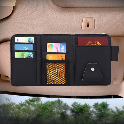 Car Sun Visor Board Paper Tissue Box CD Case Zipper Holder Card Bag Organizer, with Zipper  (Black), with Zipper, with Zipper (Yellow)