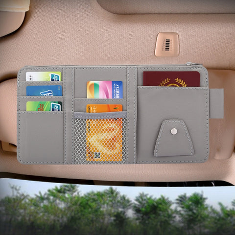 Car Sun Visor Board Paper Tissue Box CD Case Zipper Holder Card Bag Organizer, with Zipper  (Black), with Zipper, with Zipper (Yellow)