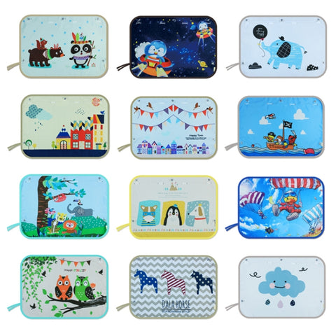 Car Large Rear Window Sunscreen Insulation Window Sunshade Cover, Size: 70*50cm, Rocket, Little Pirate, Happy Flying, Small Cloud, Happy Swing, Camping, Happy Time, Pink Bus, Happy Town, Happy School Bus, Magic World, Moon Baby, Waterpark, House       ...