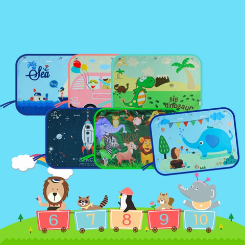 Car Large Rear Window Sunscreen Insulation Window Sunshade Cover, Size: 70*50cm, Rocket, Little Pirate, Happy Flying, Small Cloud, Happy Swing, Camping, Happy Time, Pink Bus, Happy Town, Happy School Bus, Magic World, Moon Baby, Waterpark, House       ...