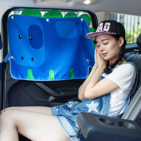 Car Large Rear Window Sunscreen Insulation Window Sunshade Cover, Size: 70*50cm, Rocket, Little Pirate, Happy Flying, Small Cloud, Happy Swing, Camping, Happy Time, Pink Bus, Happy Town, Happy School Bus, Magic World, Moon Baby, Waterpark, House       ...