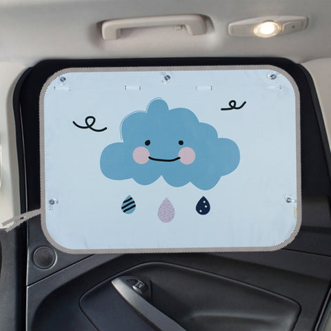Car Large Rear Window Sunscreen Insulation Window Sunshade Cover, Size: 70*50cm, Rocket, Little Pirate, Happy Flying, Small Cloud, Happy Swing, Camping, Happy Time, Pink Bus, Happy Town, Happy School Bus, Magic World, Moon Baby, Waterpark, House       ...
