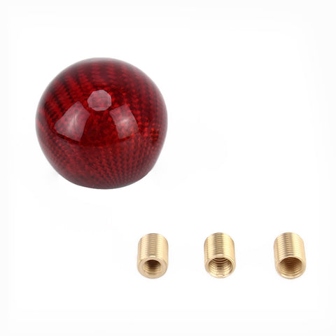Universal Vehicle Car Shifter Cover Manual Automatic Carbon Fiber Ball Gear Shift Knob, Ball Gear Shift Knob, Black, Silver