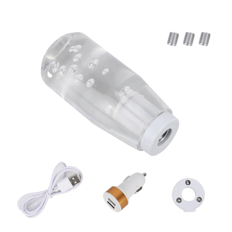 Universal Car Truck Transparent Bubble Colors LED Light Shift Knob Gear Lever Shifter, Length: 10cm, 10cm