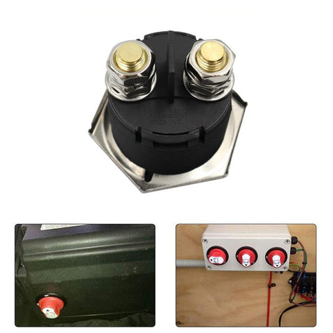 On/Off Car Battery Switch Car Battery Master Switch MAX DC 32V 200A CONT 300A INT Use for Cars / Off-road Vehicle / Truck, DC 32V 200A