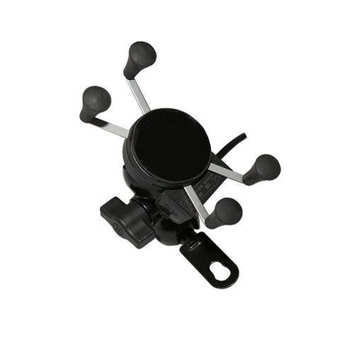 Universal 12V Motorcycle USB Phone Charger with Holder, Suitable for 3.5-6.5 inch Smartphones, X-3