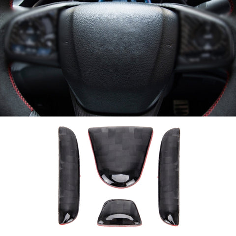 4 in 1 Steering Wheel H Logo Trim Decal Sticker for Honda Civic 10th Gen 2016-2019, H Logo Trim