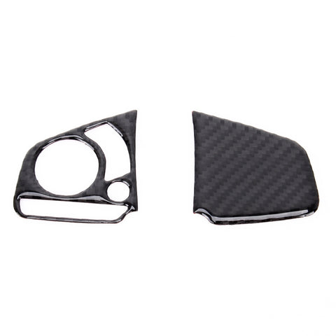 2 in 1 Carbon Fiber Steering Wheel Button Trim Interior DIY Sticker for Honda Civic 10th Gen 2016-2019(General), Button Trim