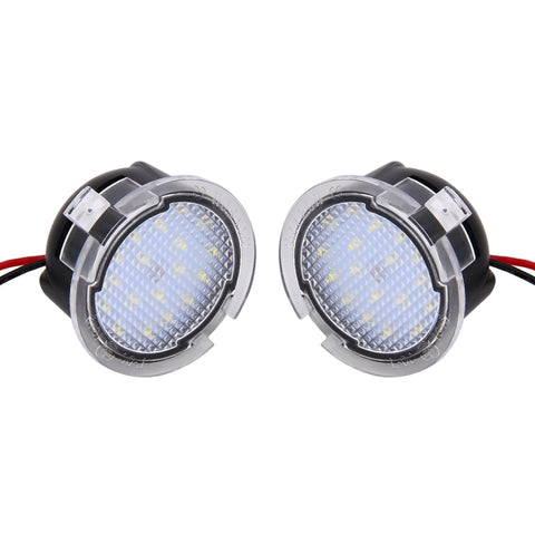 2 PCS DC 12V 2W 6000K 120LM 18-LED Side Rear View Mirror Puddle Lights Lamp for Ford 2013-2017 Explorer/2015-2017 Taurus/2015-2017 Edge/2015-2017 Mondeo, For Ford 2013-2017 Explorer