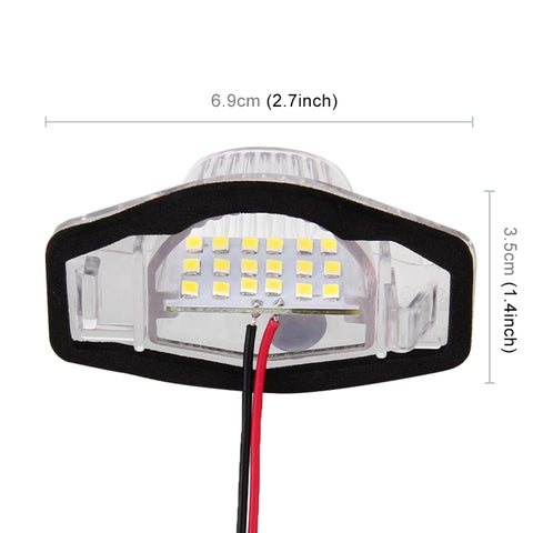 2 PCS DC 12V 2W 120LM 6000K LED License Plate Light 18-SMD 3528 Bulbs Lamps for Honda JAZZ(FIT) 02-17, Odyssay 08-17, Stream 01-05, CR-V 07-17, For Honda JAZZ(FIT)