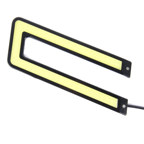 2 PCS DC 12V 10W 800LM 5500K COB Car DRL Daytime Running Lights Lamp,Cable Length:50cm, DC 12V 10W
