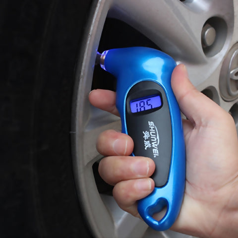 SHUNWEI SD-2802 Digital Tire Pressure Gauge 150 PSI 4 Settings for Car Truck Bicycle with Backlit LCD and Non-Slip Grip, SHUNWEI SD-2802