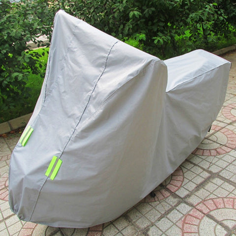 Outdoor Universal Anti-Dust Sunscreen Waterproof Electric Bike And Bike Aluminum Film Flocking Cover with Warning Strips, Fits Bike up to 1.7m(67 inch) in Length, L Size: 183x89x122cm, L: 183x89x122cm
