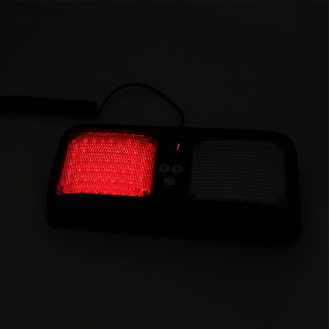 High qulaity DC 12V,9W LED Waterproof Car Sunshade Red Light And Blue Light Warning Lights Strobe Emergency Lights Flashing Light with 12 Kinds Flash Patterns, Red+Blue