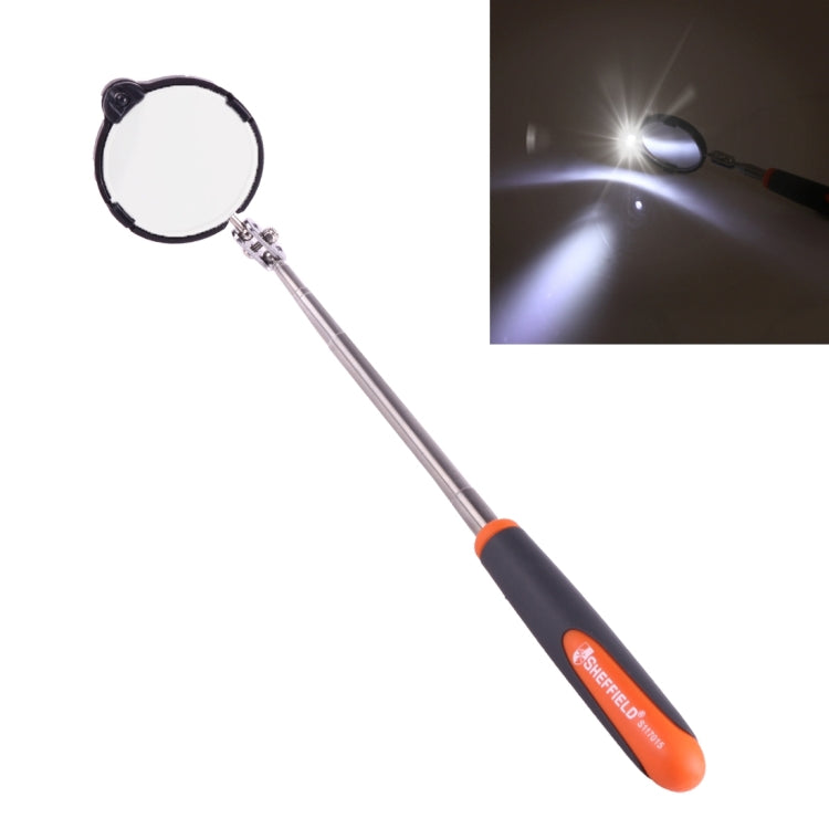 Retractable Vehicle Car Chassis Telescoping Inspection Mirror with 1 PCS 5mm LED Light, Mirror Diameter: 55mm, Max Expanding Length: 940mm, Diameter: 55mm, Max Expanding Length: 940mm
