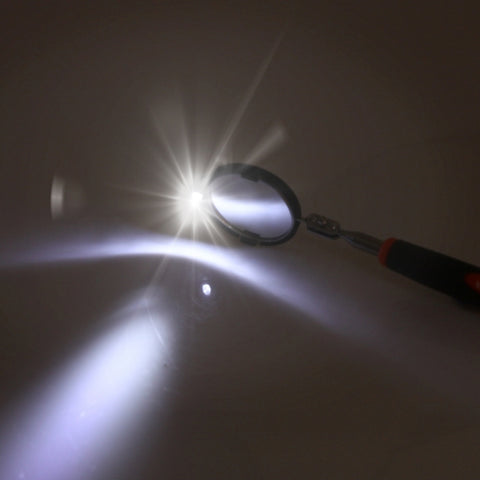 Retractable Vehicle Car Chassis Telescoping Inspection Mirror with 1 PCS 5mm LED Light, Mirror Diameter: 55mm, Max Expanding Length: 940mm, Diameter: 55mm, Max Expanding Length: 940mm