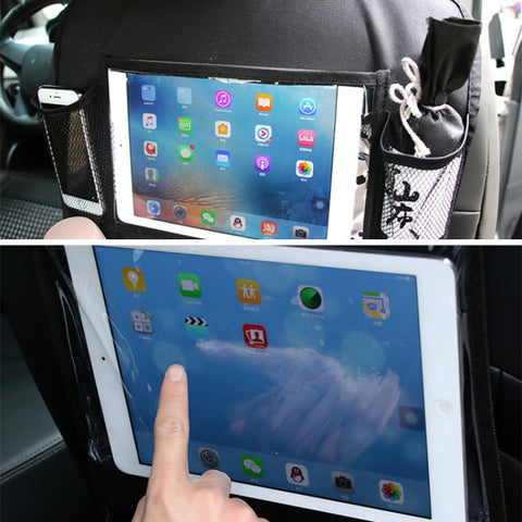 Car Auto Seat Back Bag Multi-Pocket Travel Storage Hanging Pocket Storage Bag for iPad and Other Goods, Car Hanging Pocket