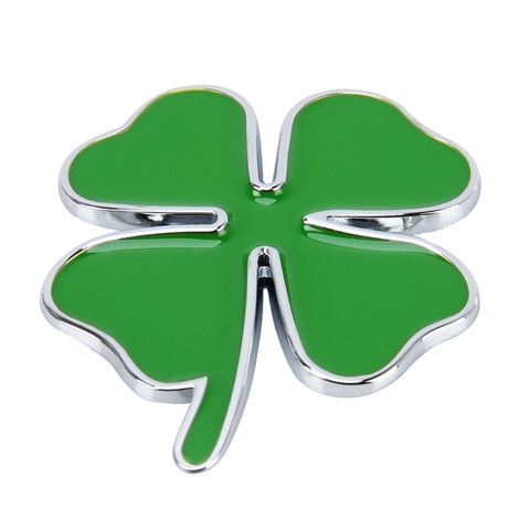 Four Leaf Clover Herb Luck Symbol Badge Emblem Labeling Sticker Styling Car Dashboard  Decoration, Size: 4*3.3cm, Size: 4x3.3cm