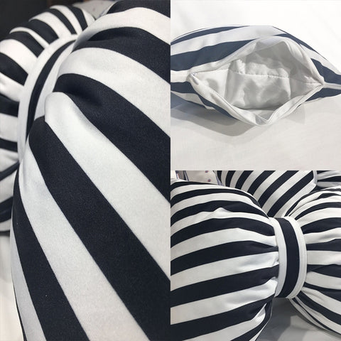 Classical Stripe Bowknot Style Breathable Car Waist Pillow Back Cushion, Size: 35*45cm, Size: 35*45cm