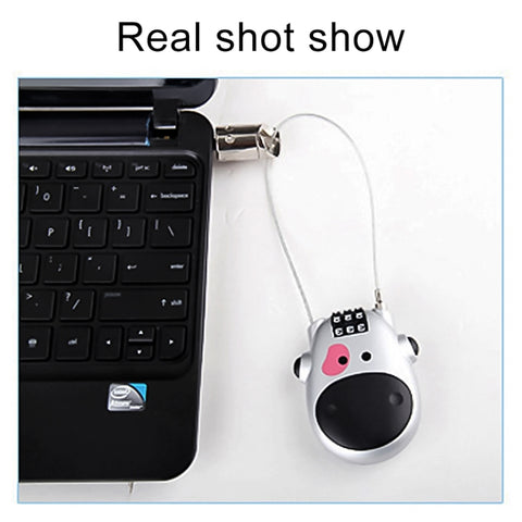 JASIT Portable Multifunction Cute Cow Travel Luggage Password Lock, Luggage Password Lock