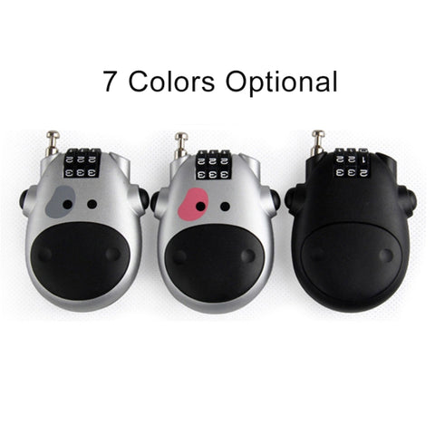 JASIT Portable Multifunction Cute Cow Travel Luggage Password Lock, Luggage Password Lock