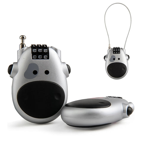 JASIT Portable Multifunction Cute Cow Travel Luggage Password Lock, Luggage Password Lock