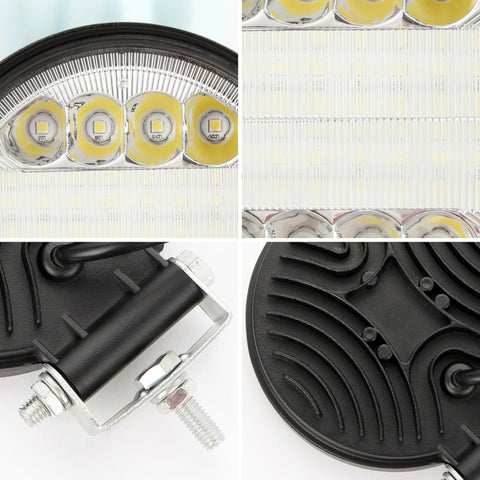 2 PCS 4 inch 15W Spot / Flood Light White Light Round-Shaped Waterproof Car SUV Work Lights Spotlight LED Bulbs, DC 9-30V, 4 inch 15W Round-Shaped