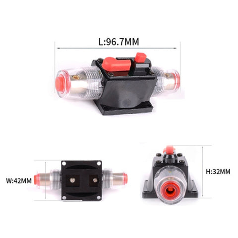 DC 12-24V Car Circuit Breaker Stereo Audio Fuse Holder Insurance 40A Fuse, 40A