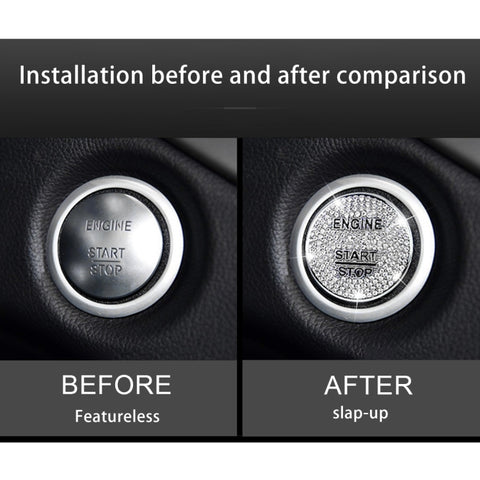 Car Engine Start Key Push Button Cover Trim Sticker Decoration for Mercedes-Benz, For Mercedes-Benz
