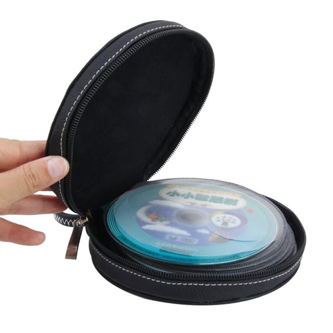 20 CD Disc Storage Case Leather Bag Heavy Duty CD/ DVD Wallet for Car, Home, Office and Travel, Coffee, Wine Red, Dark Grey, Brown, Portable Cheetah Pattern, Portable Leopard Pattern, 20pcs Disks