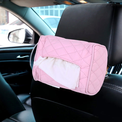 Car Auto Leather Sun Visor Backseat Hanger Tissue Box Paper Napkin Bag (Not Include Napkin), Not Include Napkin Magental, Not Include Napkin White, Not Include Napkin Black, Not Include Napkin Pink