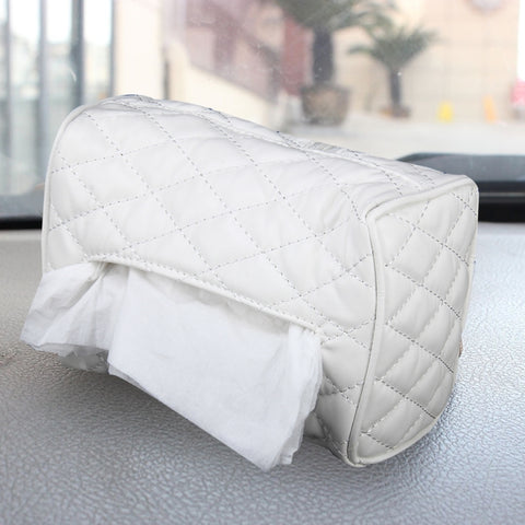 Car Auto Leather Sun Visor Backseat Hanger Tissue Box Paper Napkin Bag (Not Include Napkin), Not Include Napkin Magental, Not Include Napkin White, Not Include Napkin Black, Not Include Napkin Pink