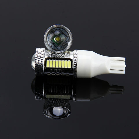 2 PCS T15 10W 650 LM 6000K Car Auto Brake Light Clearance Light Backup Light with 1 CREE Lamps and 32 SMD-4014 LED Lamps, DC 12V, T15