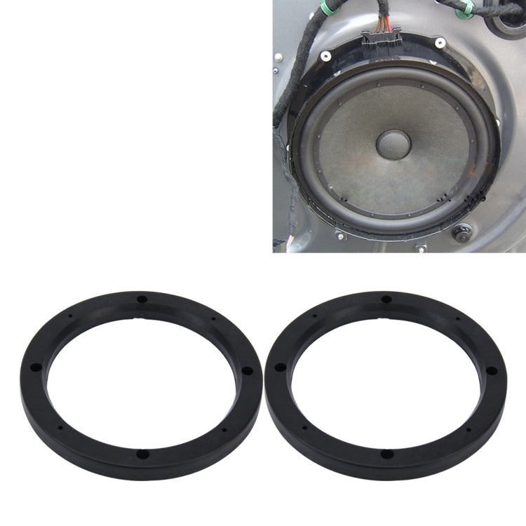 2 PCS 6.5 inch Car Auto ABS Loudspeaker Base Protection Hollow Cover Holder Mat, Inner Diameter: 14.5cm, 14.5cm