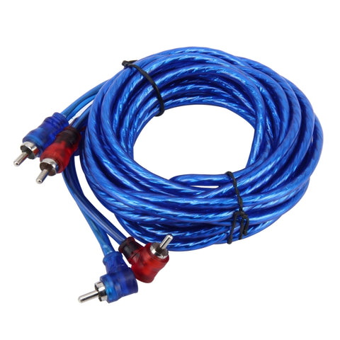 4.5m Car Auto PU Wrapped Audio Stereo Cable OFC 2RCA to 2RCA Jack Audio Cable Male to Male RCA Aux Cable, PU