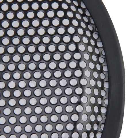 8 inch Car Auto Metal Mesh Black Round Hole Subwoofer Loudspeaker Protective Cover Mask Kit with Fixed Holder, 8 Inch