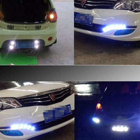 2 PCS 2W Car Auto Eagle Eyes Fog Light Turn Light with 12 SMD-4014 LED Lamps, DC 12V Cable Length: 55cm, SMD-4014, Eagle Eye Light  12V/2W