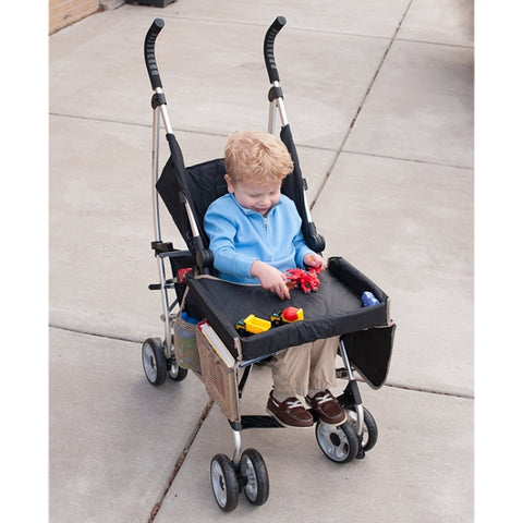 Child Console Baby Stroller Toy Stroller Organizer Baby Safety Tray Tourist Painting Holder Waterproof Dining Table Car Painting Tray, Blue