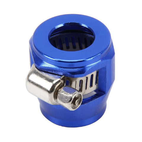 AN8 Car Performance Aluminum Accessories Adapter Nitrite Hose Finisher Adapter Nylon Braided Hose Clamp Blue Finish, AN8