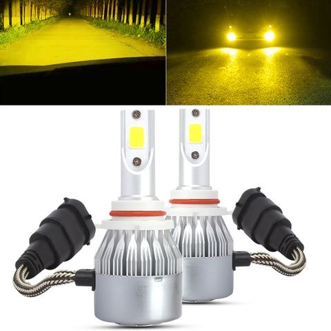 2 PCS 9005 18W 1800 LM 6000K IP68 Casnbus Constant Current Car LED Headlight with 2 COB Lamps, DC 9-36V, 9005