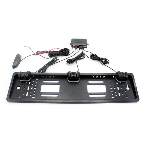 PZ300L Europe Car License Plate Frame Parking Sensors Reversing Radar with 3 Radar Detector, PZ300L
